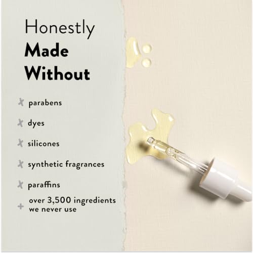 Honest Beauty Organic Facial Oil for All Skin Types | Nourishes + Replenishes | Avocado Oil, Apricot Oil, Jojoba Oil | Naturally Scented, EWG Verified, Vegan + Cruelty Free | 1 fl oz