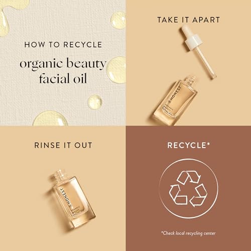 Honest Beauty Organic Facial Oil for All Skin Types | Nourishes + Replenishes | Avocado Oil, Apricot Oil, Jojoba Oil | Naturally Scented, EWG Verified, Vegan + Cruelty Free | 1 fl oz